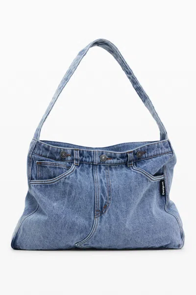 Desigual 大きなデニムバッグ In Blue