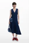 Desigual アシンメトリーなデニムミディワンピース In Blue