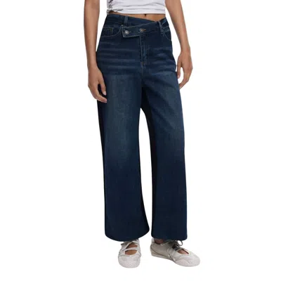 Desigual Blue Cotton Bootcut Jeans