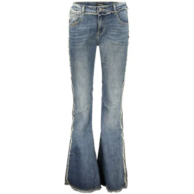 Desigual Blue Cotton Flared Jeans