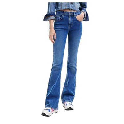 Desigual Blue Cotton Jeans & Women's Pant