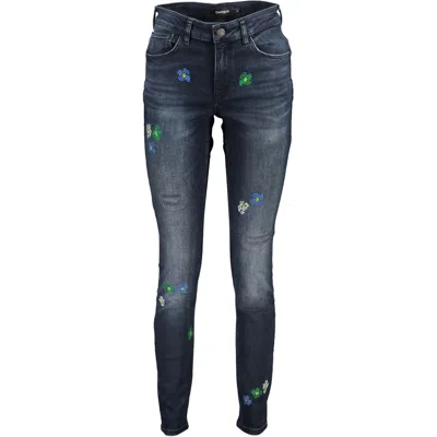 DESIGUAL DESIGUAL BLUE COTTON JEANS & WOMEN'S PANT