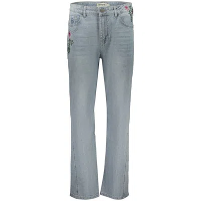 Desigual Blue Cotton Straight-leg Jeans