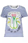 Desigual Blue Cotton Women Top In Multi