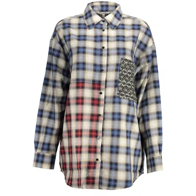 Desigual Blue Cotton Women Shirt In Multi