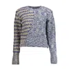 Desigual Blue Polyester Sweater In Blue