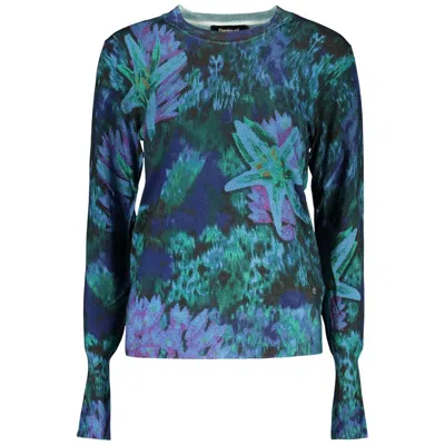 Desigual Blue Viscosa Women Sweater