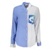 Desigual Blue Viscose Shirt In Blue