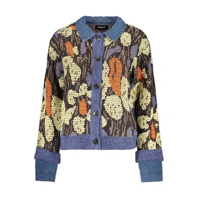 Desigual Blue Viscose Women's Sweater In Multi