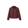 Desigual Biker Jacket In Bordeaux