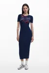 Desigual Botanic Dress M. C. Lacroix In Blue