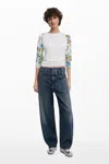 Desigual Boyfriend Jeans In Blue