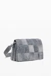 Desigual Braided Denim Effect Bag In Blue