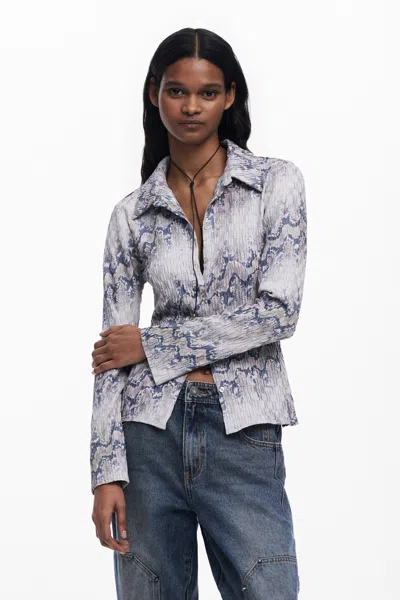 Desigual Women's Snake Fluid Shirt In Brown