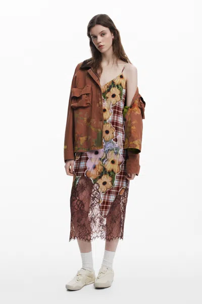 Desigual コリーナ・ストラダのスリップドレス In Brown