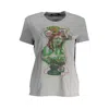Desigual Brown Cotton Women Top In Gray