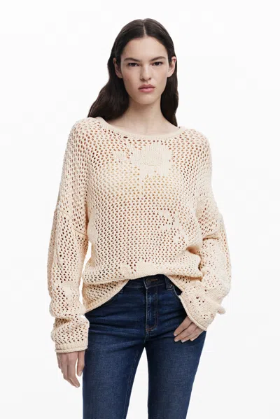 Desigual Bruma Sweater In White