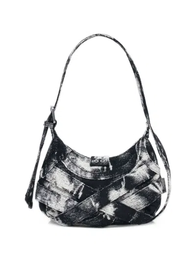 Desigual Buckle-detail Eyelet-embellished Tote Bag In Blue
