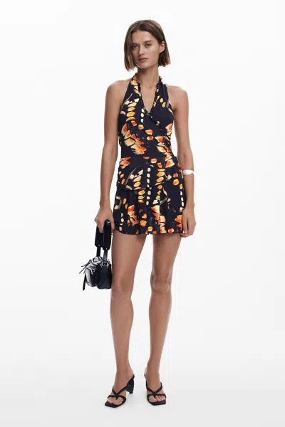 Desigual Butterfly Knot Jumpsuit In Black