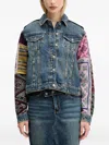 Desigual Button Denim Jacket In Blue