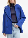 Desigual Button-fastening Coat In Blue
