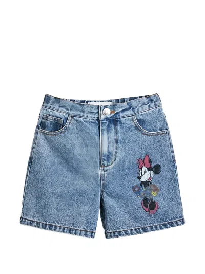 Desigual Kids' Button-fastening Shorts In Blue