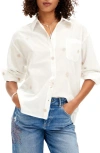 DESIGUAL CAM MARE EMBROIDERED BUTTON-UP SHIRT