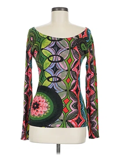 Pre-owned Desigual Cardigan Sweater In Green