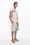 Desigual Cargo Bermuda Shorts In White