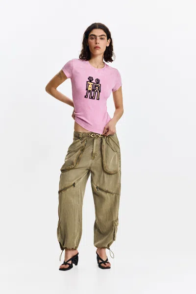 Desigual Cargo Pants In Brown