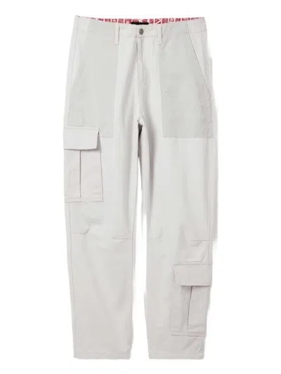 Desigual Cargo-pocket Cotton Sneakers In Neutral
