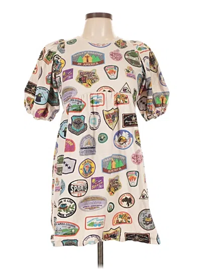 Pre-owned Desigual Casual Dress In White