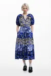 Desigual Cell Dress M. Christian Lacroix In Blue