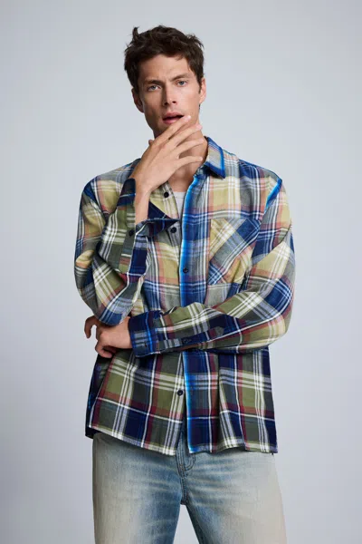Desigual Checked Spray Shirt In Multi