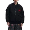Desigual Cherry Bomber Jacket In Black