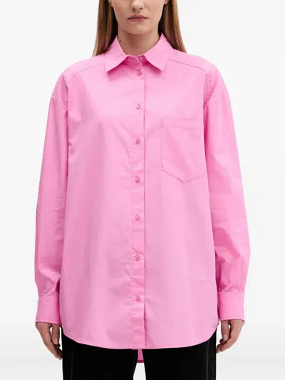 Desigual Chest Pocket Shirt In Pink