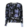 Desigual Chic Contrasting Crew Neck Sweater In Black