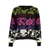 Desigual Chic Long-sleeved Black Sweater With Contrast Details In Multi