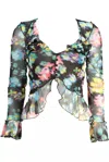 Desigual Black Polyester Women T-shirt In Multi