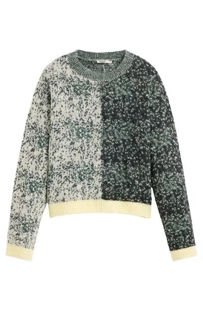 Desigual Chunky Knit Sweater In Green