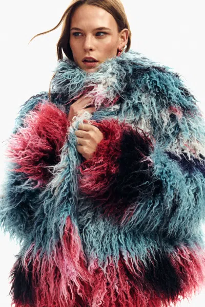 Desigual Coat Designed By Mr. Christian Lacroix In Multi