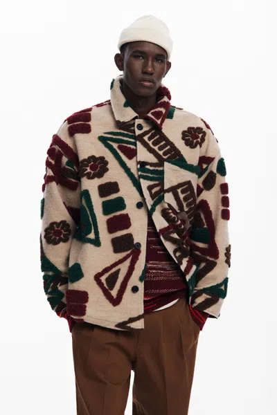 Desigual Coat In Material Finishes