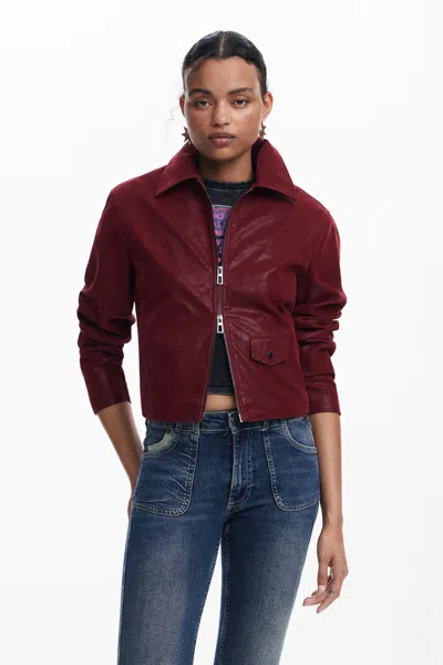 Desigual Coat In Red