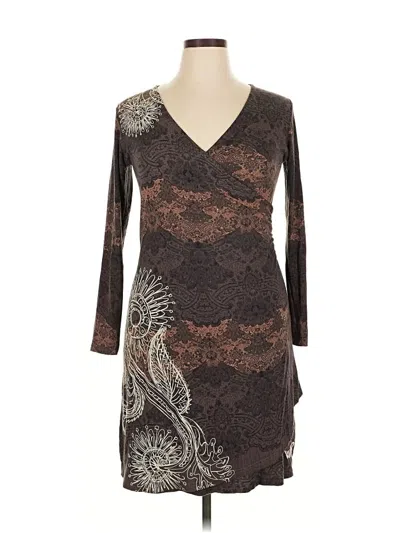 Pre-owned Desigual Cocktail Dress In Brown