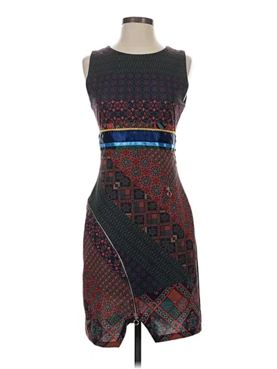 Pre-owned Desigual Cocktail Dress In Burgundy