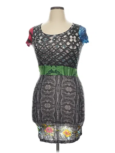 Pre-owned Desigual Cocktail Dress In Gray