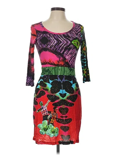 Pre-owned Desigual Cocktail Dress In Purple
