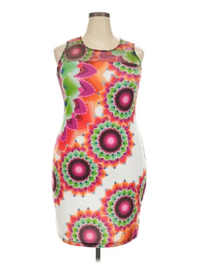 Pre-owned Desigual Cocktail Dress In White