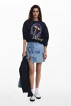 Desigual Collage Miniskirt In Blue