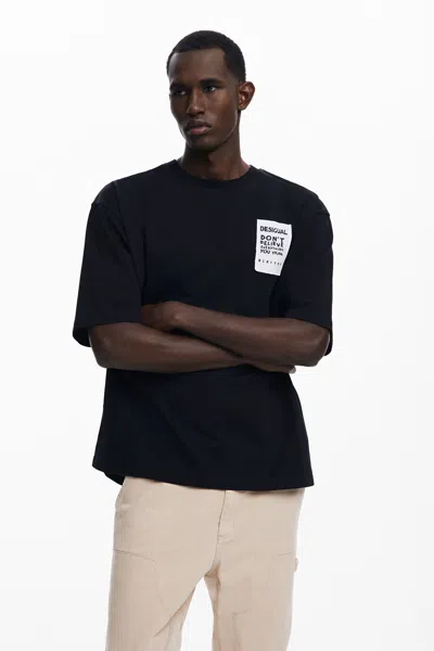 Desigual Collage T-shirt In Black